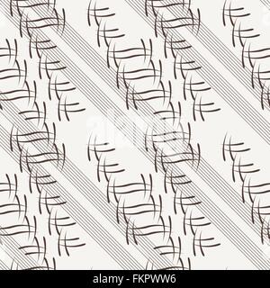 Vector seamless pattern of the elements of curved lines Stock Vector