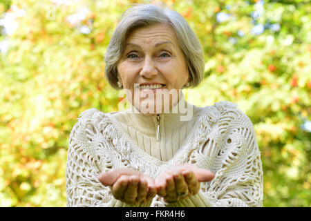 happy old woman Stock Photo