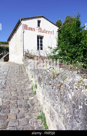 Mons Maleret winery, Saint-Emilion, Gironde, Aquitaine, France Stock Photo