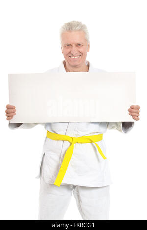 Karate Senior man Stock Photo - Alamy