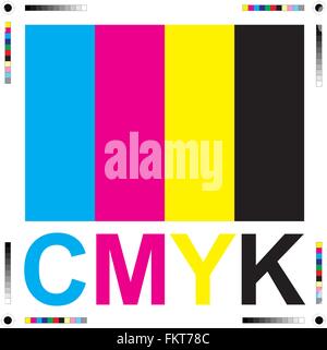 CMYK letters design art image Stock Vector