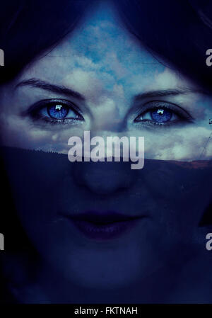 surreal artistic portrait of the woman Stock Photo