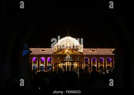 Allahabad, Uttar Pradesh, India. 10th Mar, 2016. Allahabad: A view of decorated High court building ahead of 150th anniversary celebration in Allahabad on 10-03-2016. Allahabad Highcourt celebrate 150th anniversary from 13th march. The Allahabad High Court or the High Court of Judicature at Allahabad is a high court based in Allahabad that has jurisdiction over the Indian state of Uttar Pradesh, it is one of the first high courts to be established in India. Photo by prabhat kumar verma © Prabhat Kumar Verma/ZUMA Wire/Alamy Live News Stock Photo