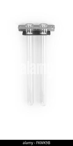 Test tubes isolated on white. Vertical format Stock Photo