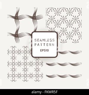 A set of four vector patterns in monochrome Stock Vector
