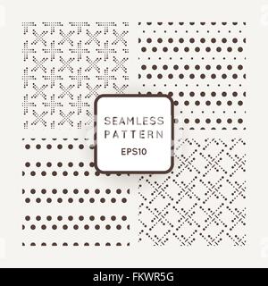 A set of four vector patterns in monochrome Stock Vector