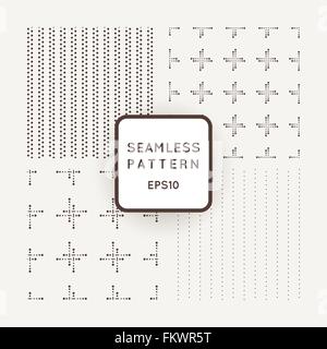 A set of four vector patterns in monochrome Stock Vector