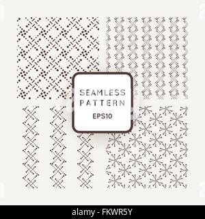A set of four vector patterns in monochrome Stock Vector