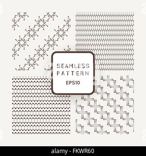 A set of four vector patterns in monochrome Stock Vector