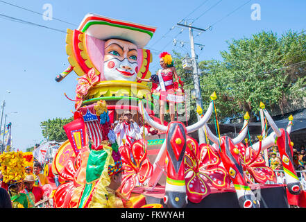 Float parade in the Barranquilla Carnival in Barranquilla , Colombia Stock Photo