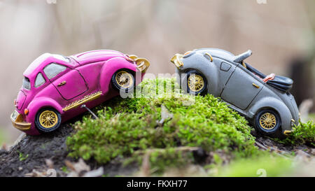 Hill Climb Racing -  Two toy cars Stock Photo