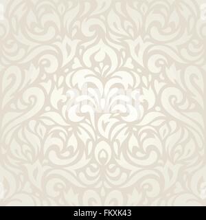 Wedding vintage floral ecru wallpaper background decorative desig Stock Vector