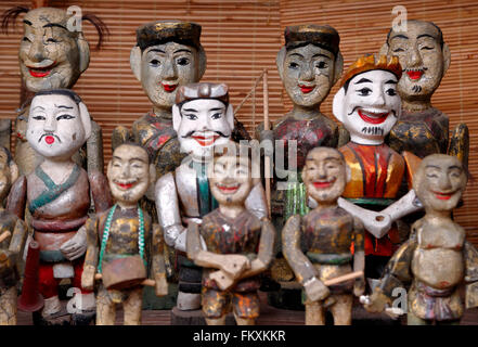 Wooden puppets, Temple of Literature, Hanoi, Vietnam Stock Photo