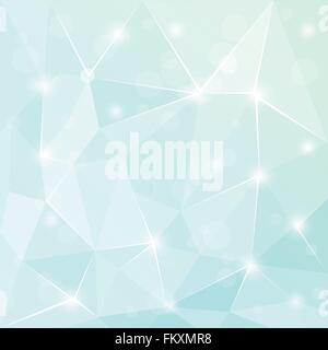 Abstract polygonal geometric facet Turquoise background wallpaper illustration Stock Vector