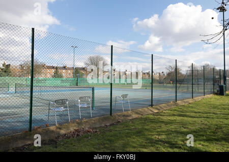 Empty tennis court, Ealing London UK Stock Photo