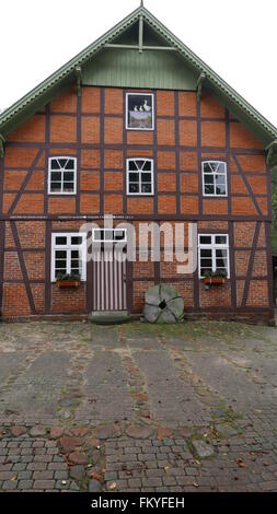 old farm half-timbered house Stock Photo