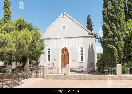 VENTERSTAD, SOUTH AFRICA - FEBRUARY 16, 2016: The Reformed Church in Venterstad was inaugerated in 1877 and is a national monume Stock Photo