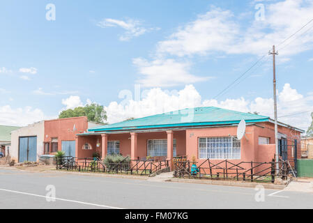 VENTERSTAD, SOUTH AFRICA - FEBRUARY 16, 2016: A street view in Venterstad, a small town on the Eastern Cape side of the Gariep D Stock Photo