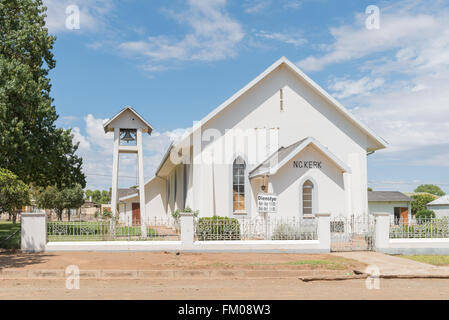 VENTERSTAD, SOUTH AFRICA - FEBRUARY 16, 2016: The Dutch Reformed Church in Venterstad. The town is on the Eastern Cape side of t Stock Photo