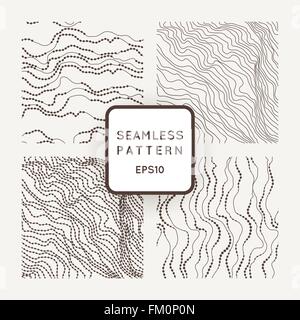 Monochromatic seamless curved line pattern design Stock Vector Image ...