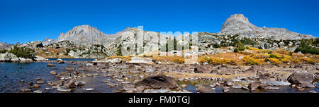 WY01278-00...WYOMING - Island Lake in the Bridger Wilderness area of the Wind River Range. Stock Photo