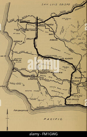 California highways; a descriptive record of road development by the state and by such counties as have paved highways (1920) Stock Photo