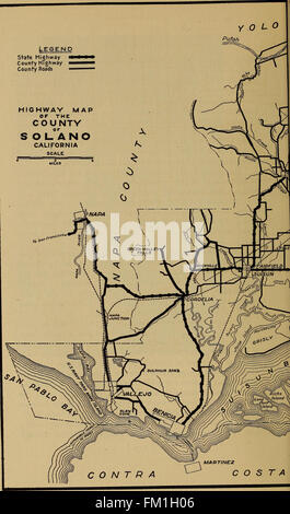 California highways; a descriptive record of road development by the state and by such counties as have paved highways (1920) Stock Photo