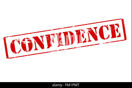 Rubber stamp with word confidence inside, vector illustration Stock Photo
