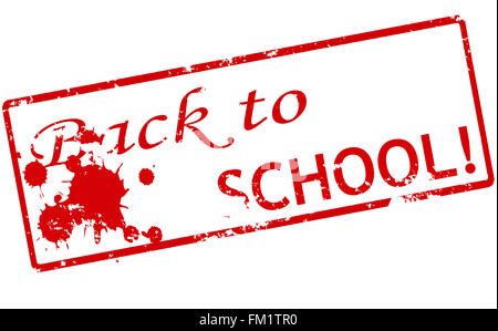 Rubber stamp with text back to school inside, vector illustration Stock ...
