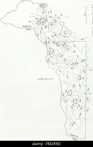 Early Pennsylvanian paleotopography and depositional environments, Rock Island County, Illinois (1985) Stock Photo