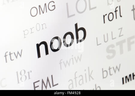 Word cloud of commonly used internet slang - USA Stock Photo