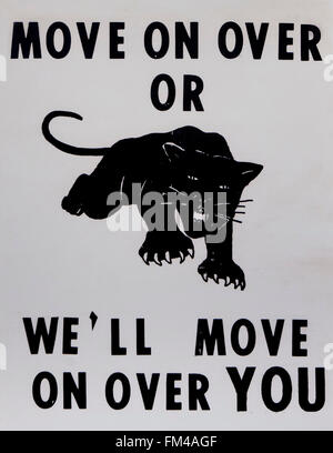 Early Black Panthers poster, circa 1966 - USA Stock Photo