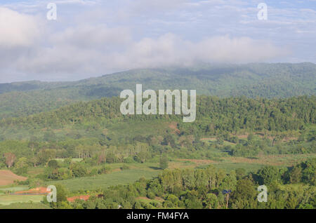 Tropical Mountain Range,This place is in the Phurua national park,Thailand Stock Photo