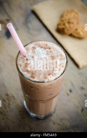 iced cocoa in a glass Stock Photo