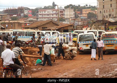 KAMPALA, UGANDA - SEPTEMBER 28, 2012.  A look at life on the side streets of Kampala, Uganda on September 28,2012. Stock Photo