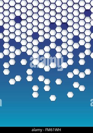 Background with irregular hexagon pattern, horizontally seamless Stock Vector