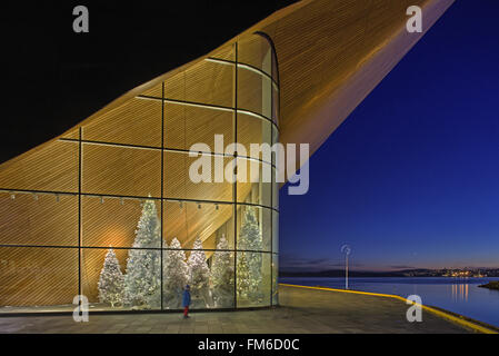 Kilden Theatre and Concert hall in Kristiansand, designed by ALA Architects and SMS arkitekter. Stock Photo