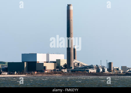 Kilroot Power Station, run by AES, powered by coal, oil, gas and biomass.  It produces around 540MW and has a 10MW battery bank Stock Photo