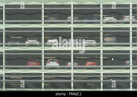 Multi Story car park in Milton Keynes, Buckinghamshire, England Stock Photo