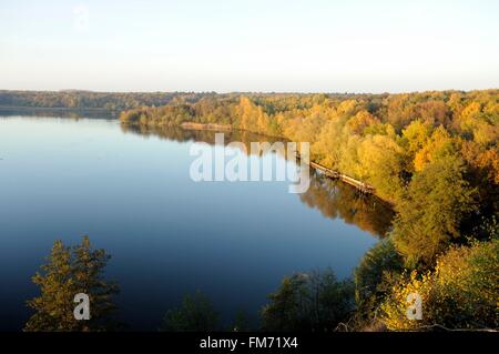 France, Nord, Raismes, Mare Goriaux, overview of the waterbody Stock Photo