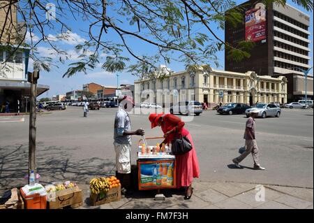 Zimbabwe, Bulawayo, at the corner of Fife street and 8th Avenue in downtown Stock Photo