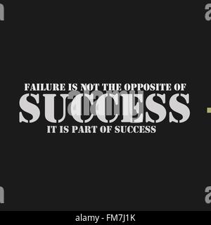 Motivational and inspirational quote - Failure is not the opposite of ...