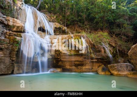 Madagascar, Menabe region, Bemaraha massif, river flowing into the river Tsiribihina Stock Photo