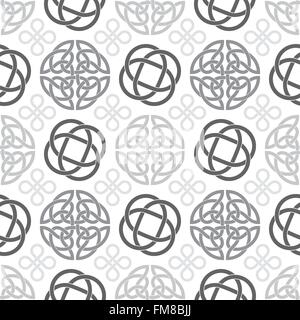 Seamless pattern with Celtic knot symbols Stock Vector