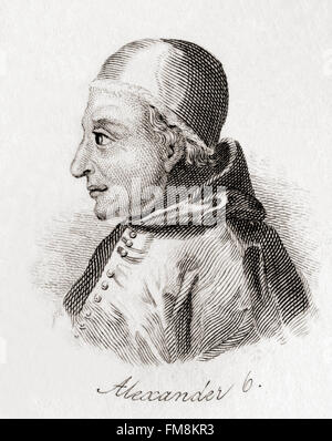 Pope Alexander VI, 1431 – 1503, born Roderic Borgia. Stock Photo