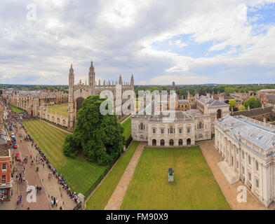 Aerial landscapes of the famous Cambridge University, King's College, United Kingdom Stock Photo