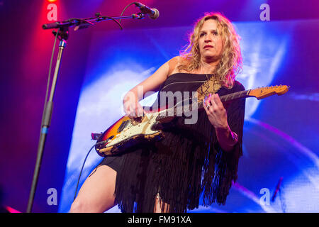 Milwaukee, Wisconsin, USA. 9th Mar, 2016. Guitarist ANA POPOVIC performs live during the Experience Hendrix tour at the Riverside Theater in Milwaukee, Wisconsin Credit:  Daniel DeSlover/ZUMA Wire/Alamy Live News Stock Photo