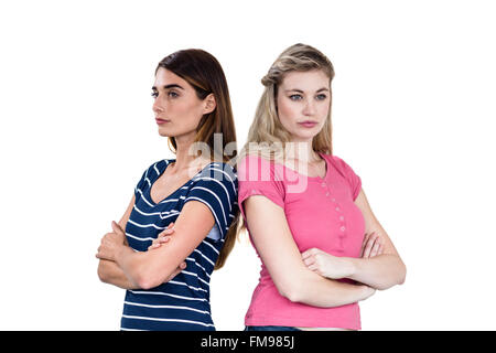 Upset friends with arms crossed Stock Photo