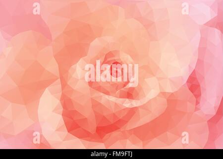 Abstract triangle polygon floral fashion pink wedding geometric background Stock Vector