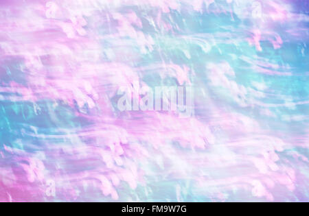Beautiful dreamy background, blue and pink blurry backdrop, soft focus, floral wallpaper, romantic festive pattern Stock Photo